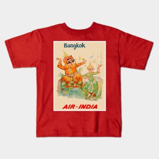 Air-India Fly to Thailand Travel and Tourism Poster Print Kids T-Shirt